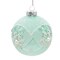 Kurt Adler 80MM Glass Teal Snowflake 6-Piece Ball Ornament Set